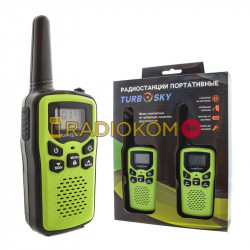 Комплект раций 2 шт TurboSky T25 GREEN. Рация TurboSky T25 зеленого цвета.